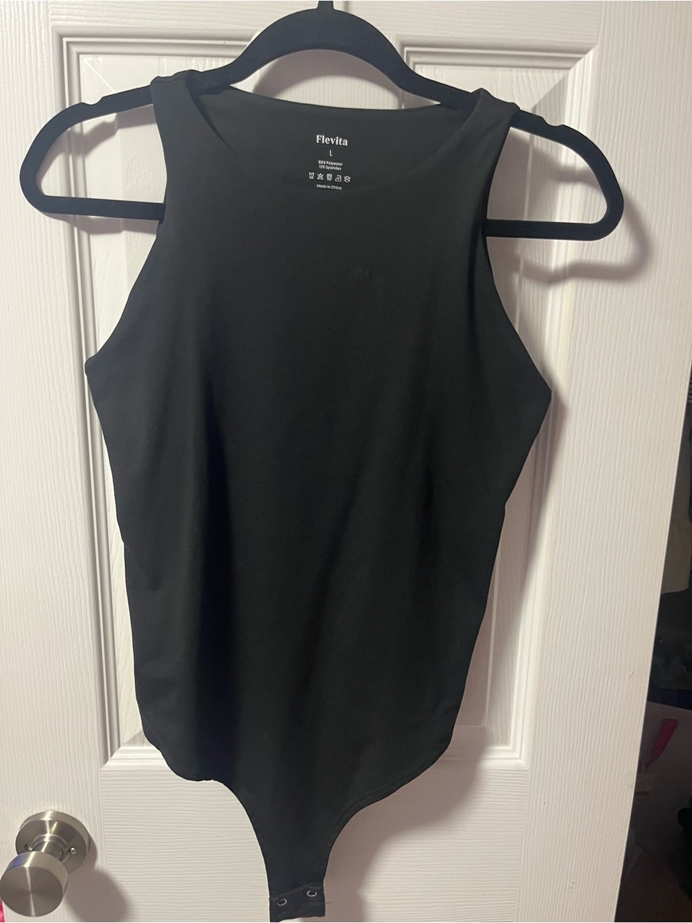 Women's Black Sleeveless Bodysuit